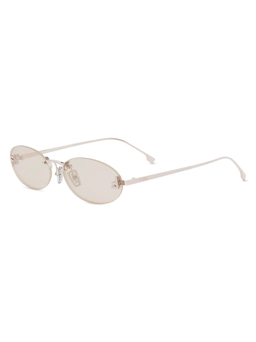 Womens First Crystal 54MM Metal Rectangular Sunglasses Product Image