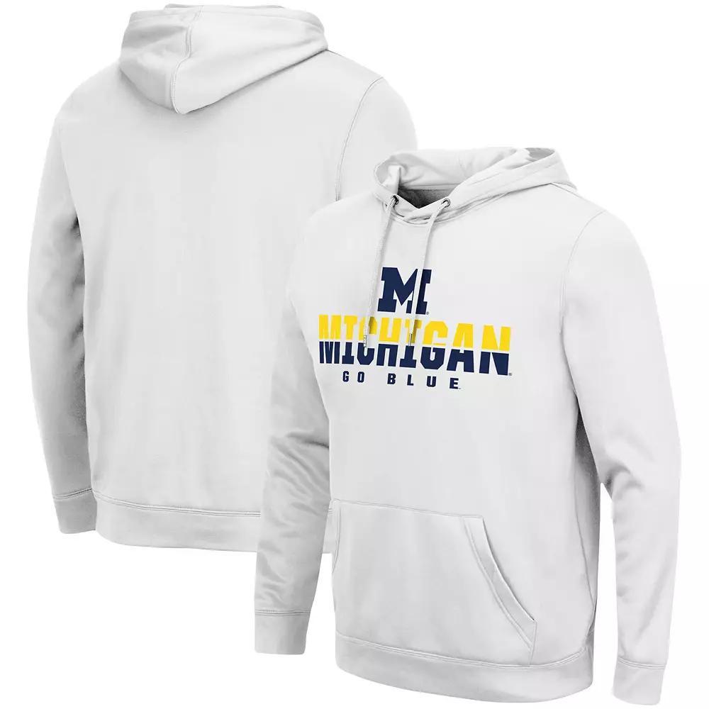 Men's Colosseum White Michigan Wolverines Lantern Pullover Hoodie, Size: XL Product Image