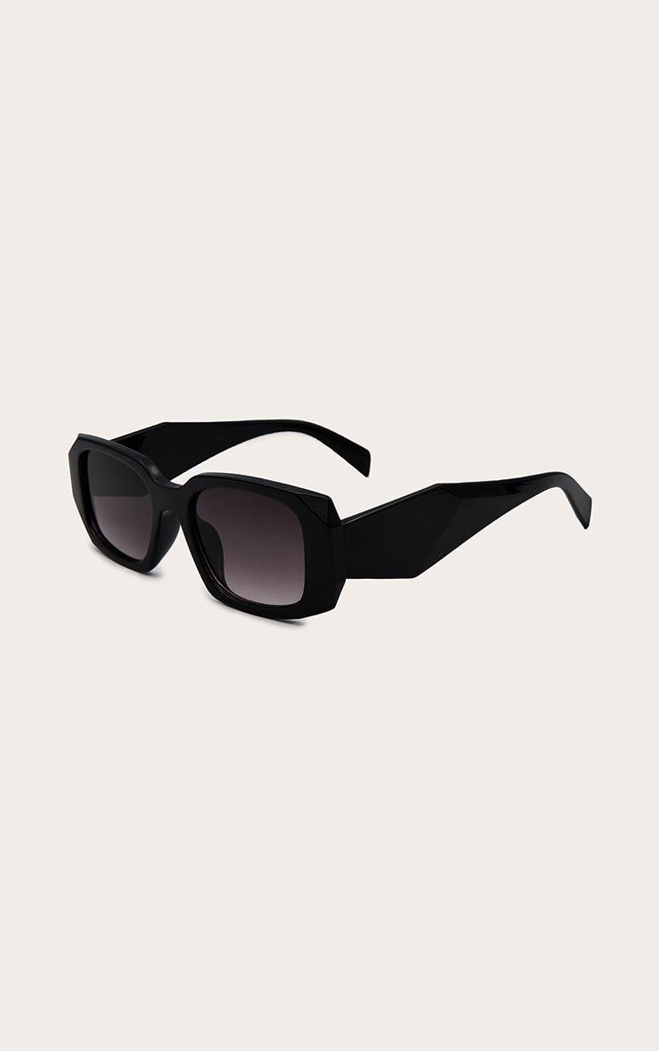 Black Diamond Detail Rectangular Frame Sunglasses Product Image