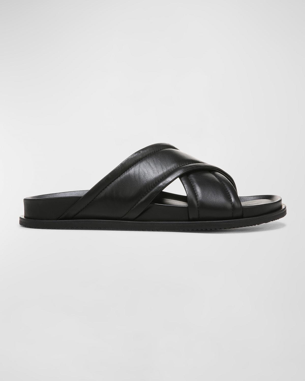 Mens Derek Leather Slide Sandals Product Image