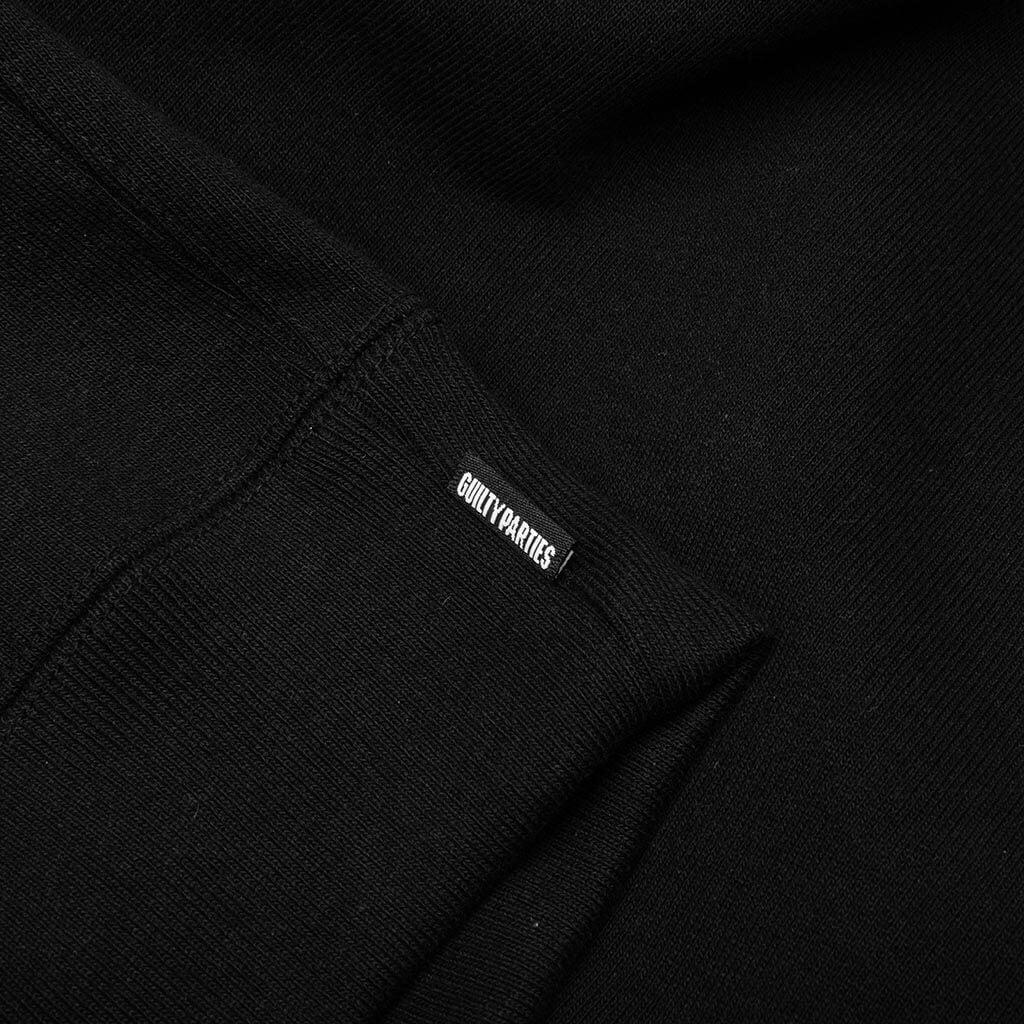 Heavy Weight Pullover Hooded Type-3 Sweatshirt - Black Male Product Image