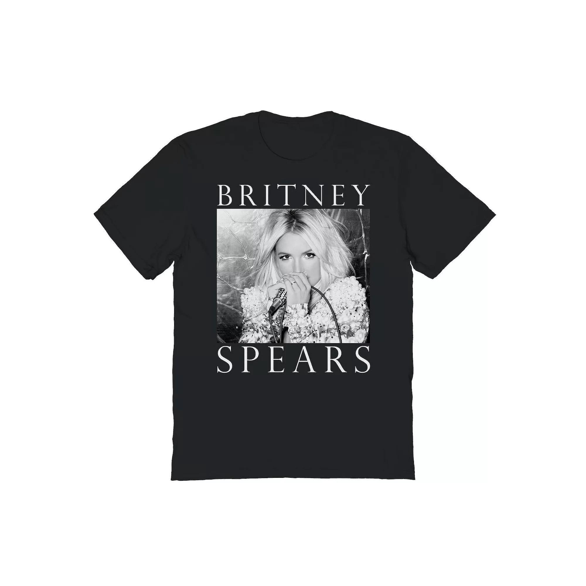 Men's Britney Spears Black And White Photo Graphic Tee, Size: XXL Product Image