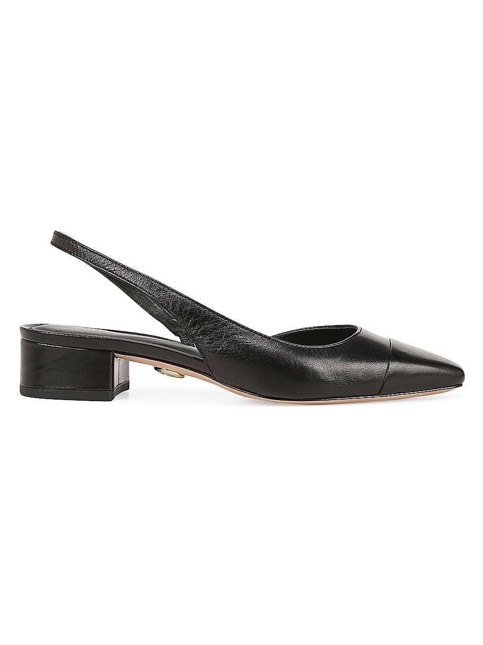 Cecile Leather Slingback Ballerina Flats Product Image