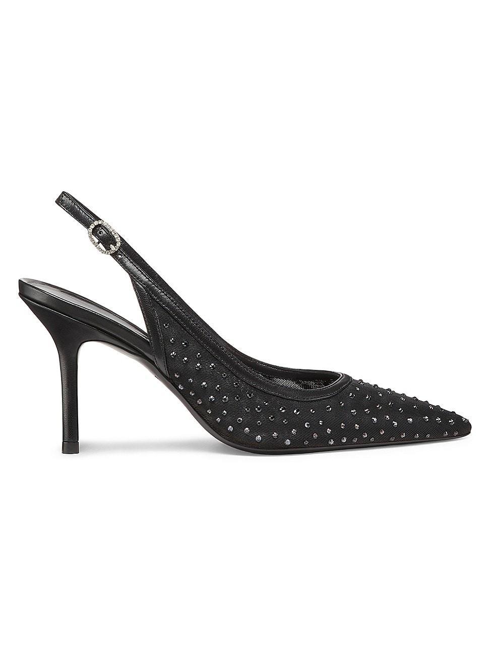 Stuart Weitzman Womens Emilia Mesh 85 Slingback High Heel Pumps Product Image