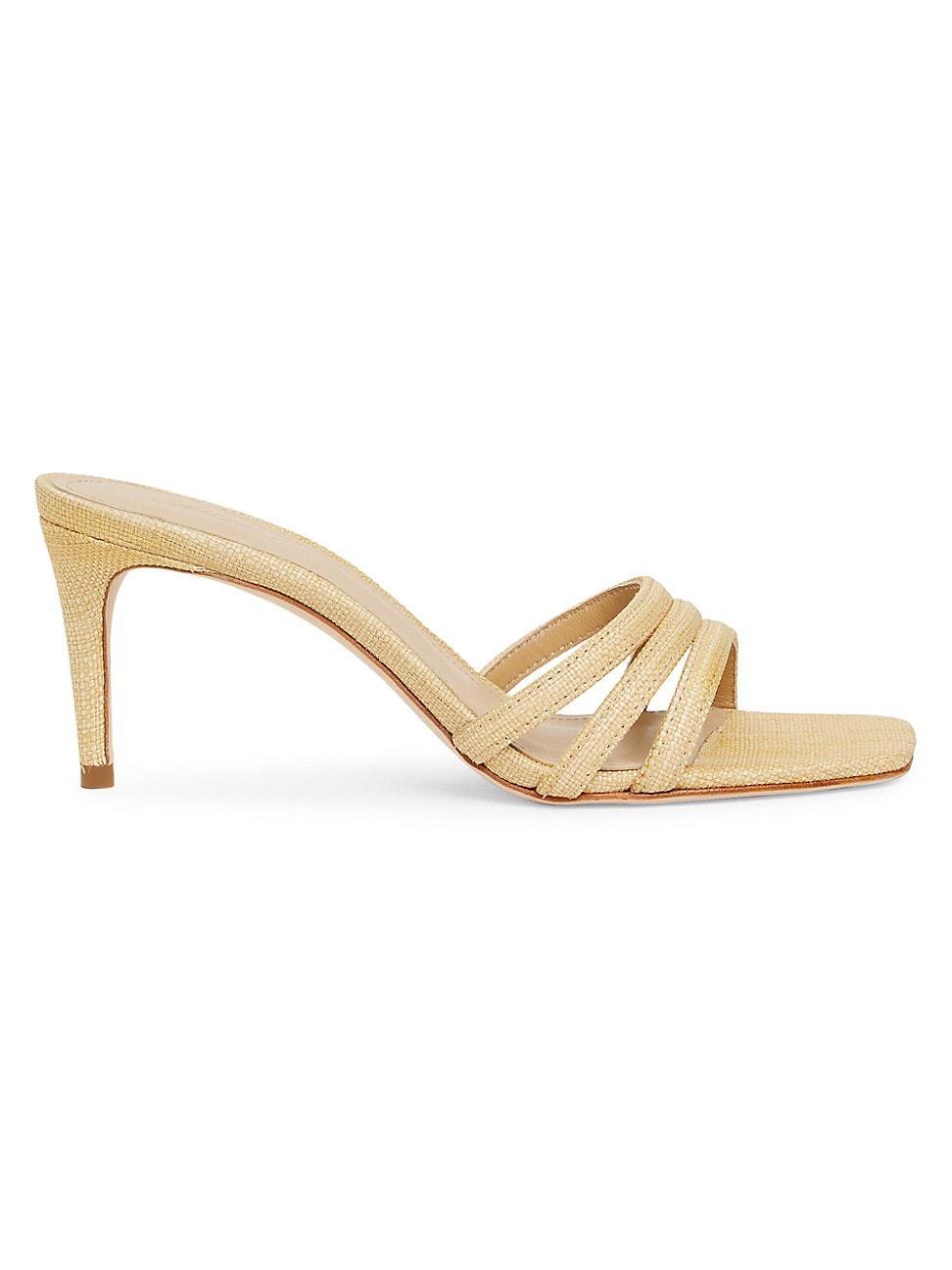 Womens 70MM Woven Straw Mules Product Image