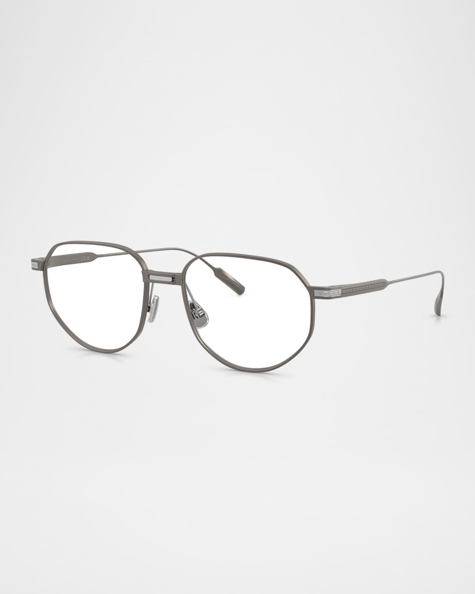 BC1008T Titanium Round Blue Light Glasses Product Image