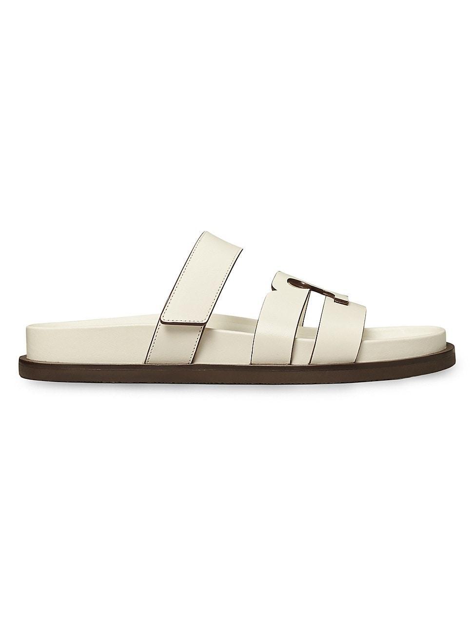 Womens Ines Logo-Detailed Leather Slide Sandals Product Image