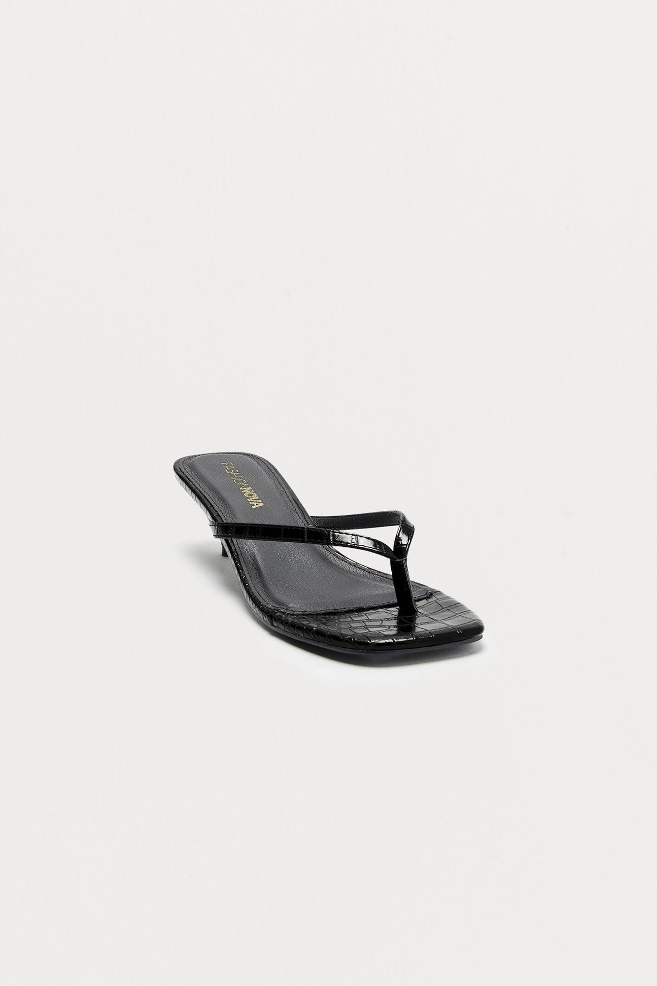 Cealia Thong Mules - Black Product Image