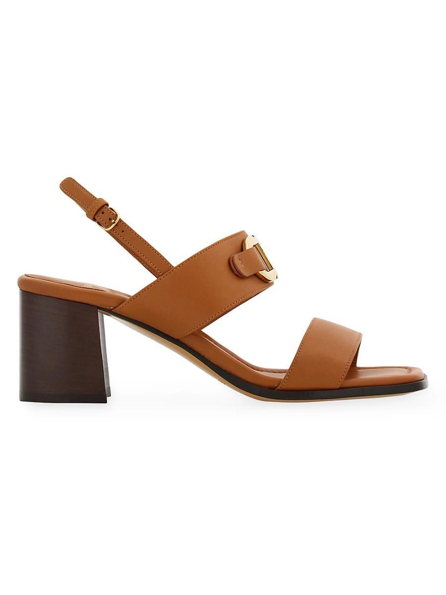 Ferragamo Womens Lou Gancini Block Heel Sandals Product Image