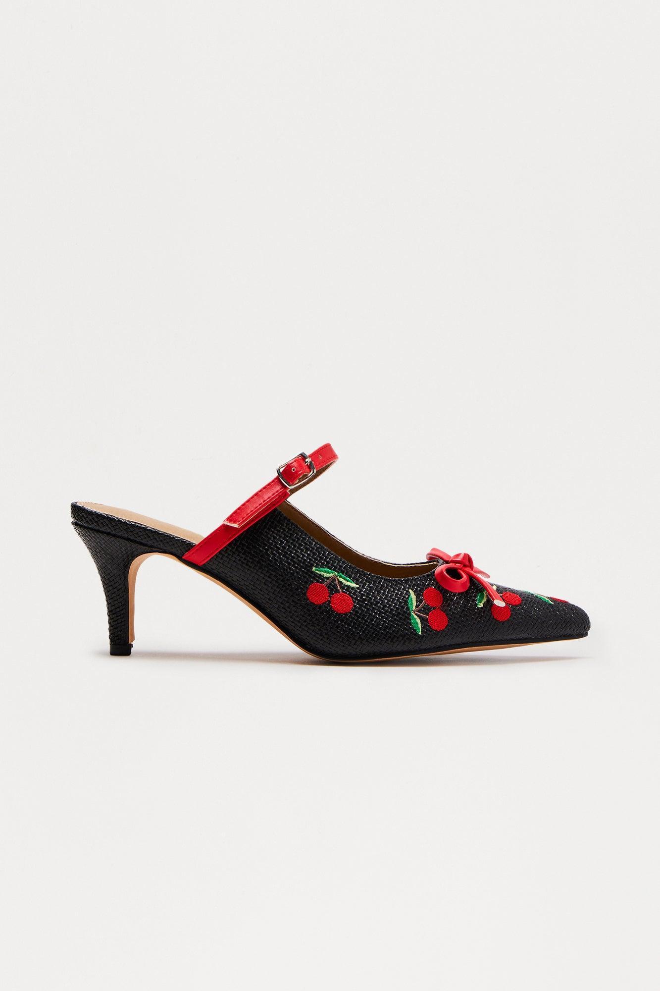 Pippa Bow Mary Jane Pumps - Black Product Image