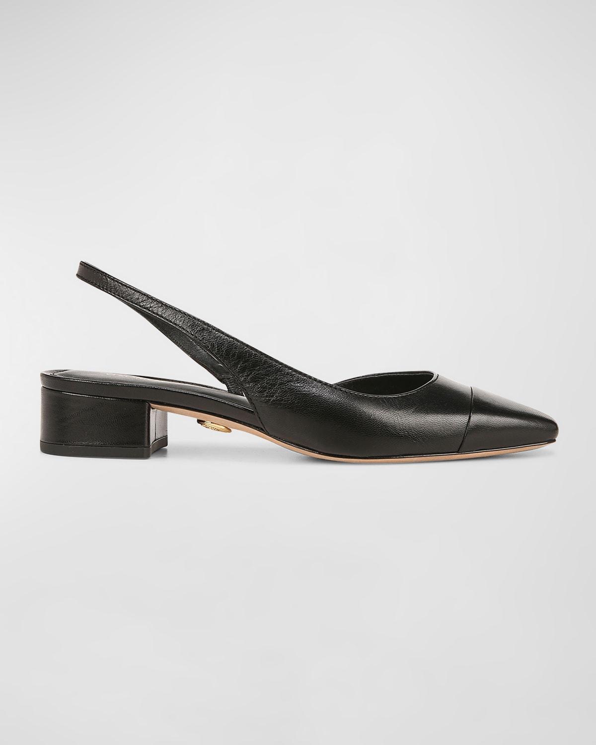 Cecile Leather Slingback Ballerina Flats Product Image