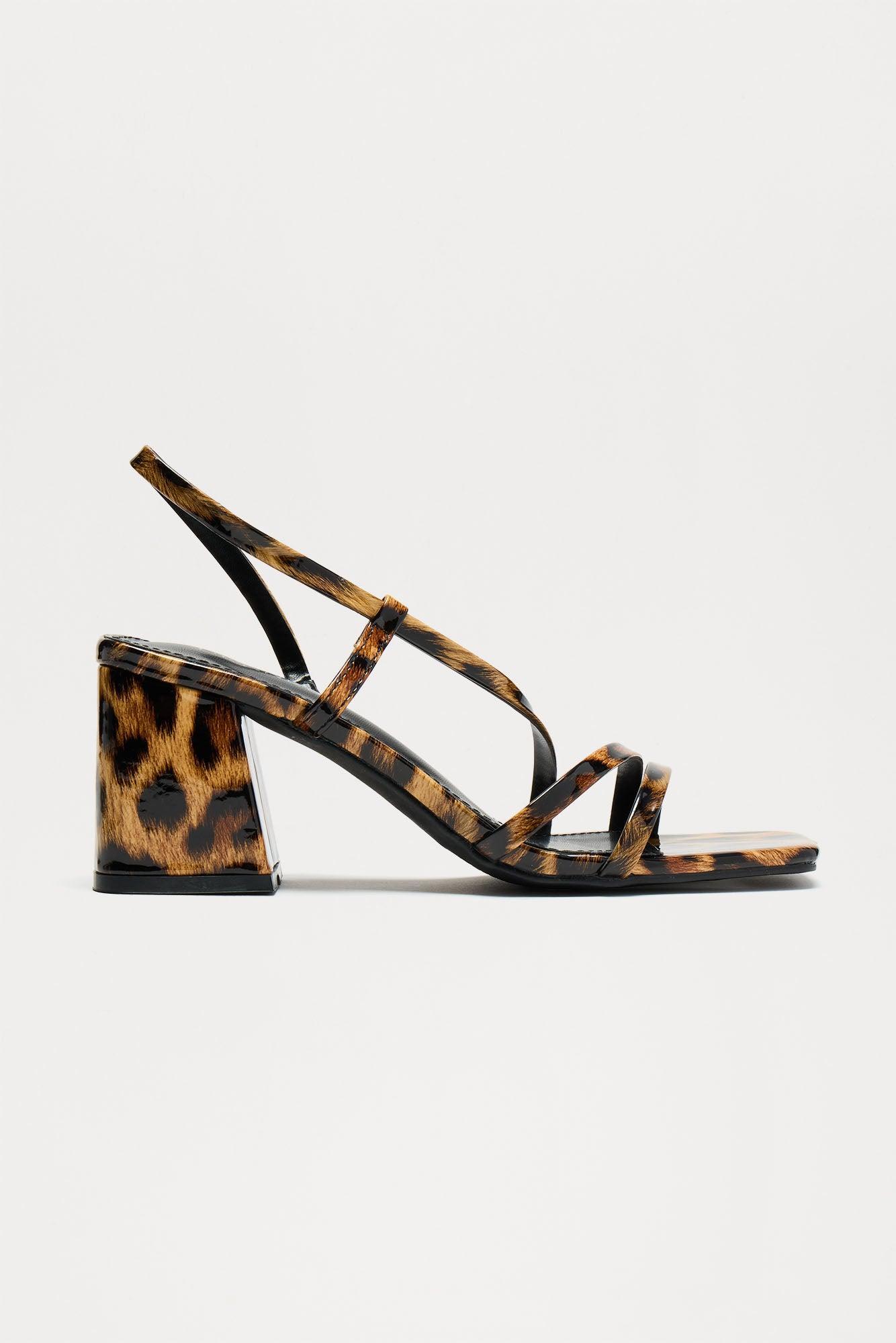Evy Slingback Heeled Sandals - Leopard Product Image