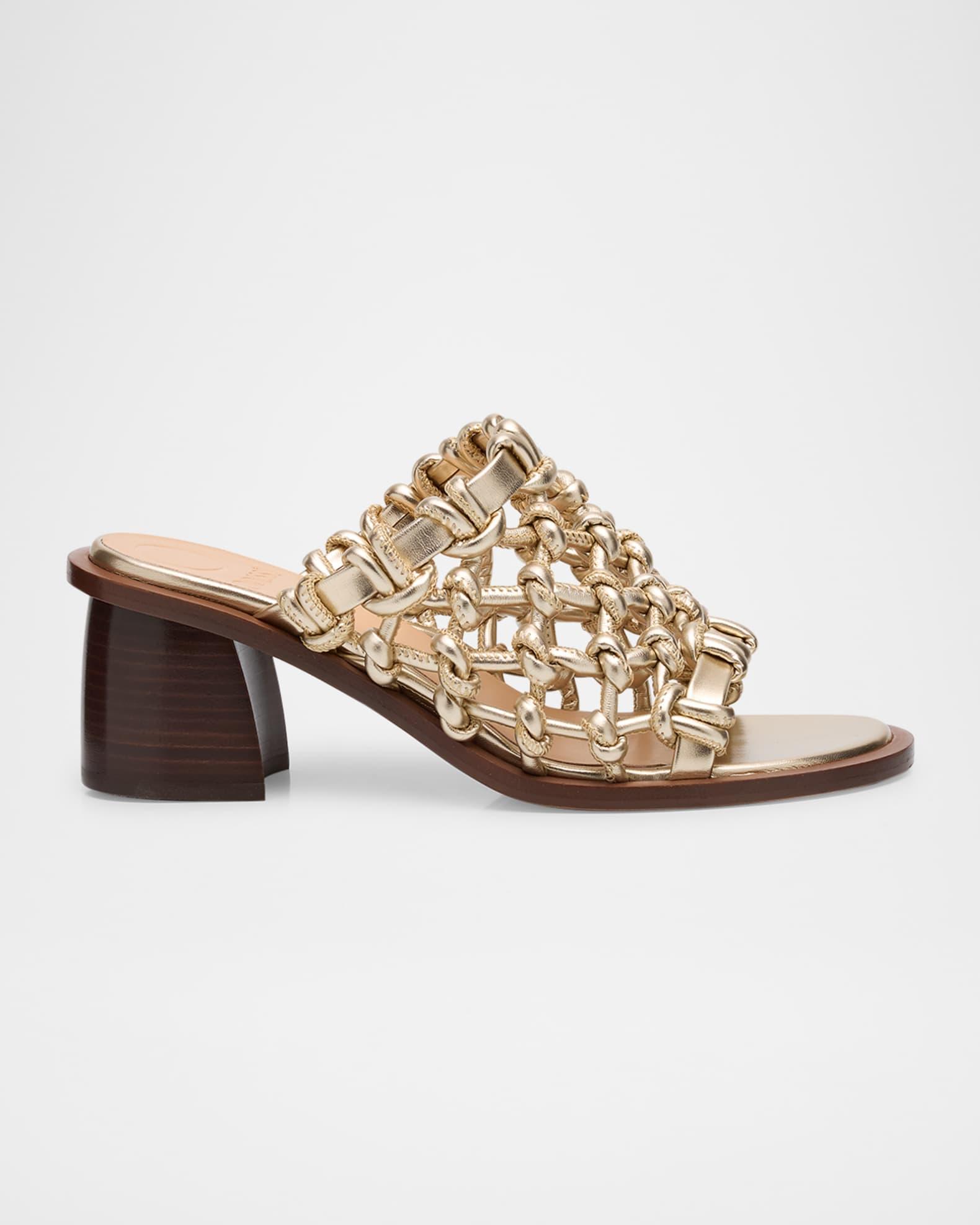 Nour Metallic Caged Sandals Product Image