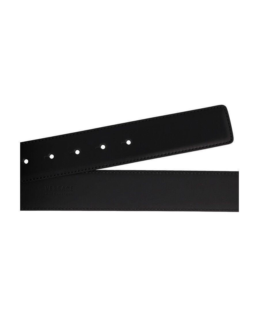 VERSACE La Medusa Leather Belt Man Belt Black Size 39.5 Calfskin Product Image