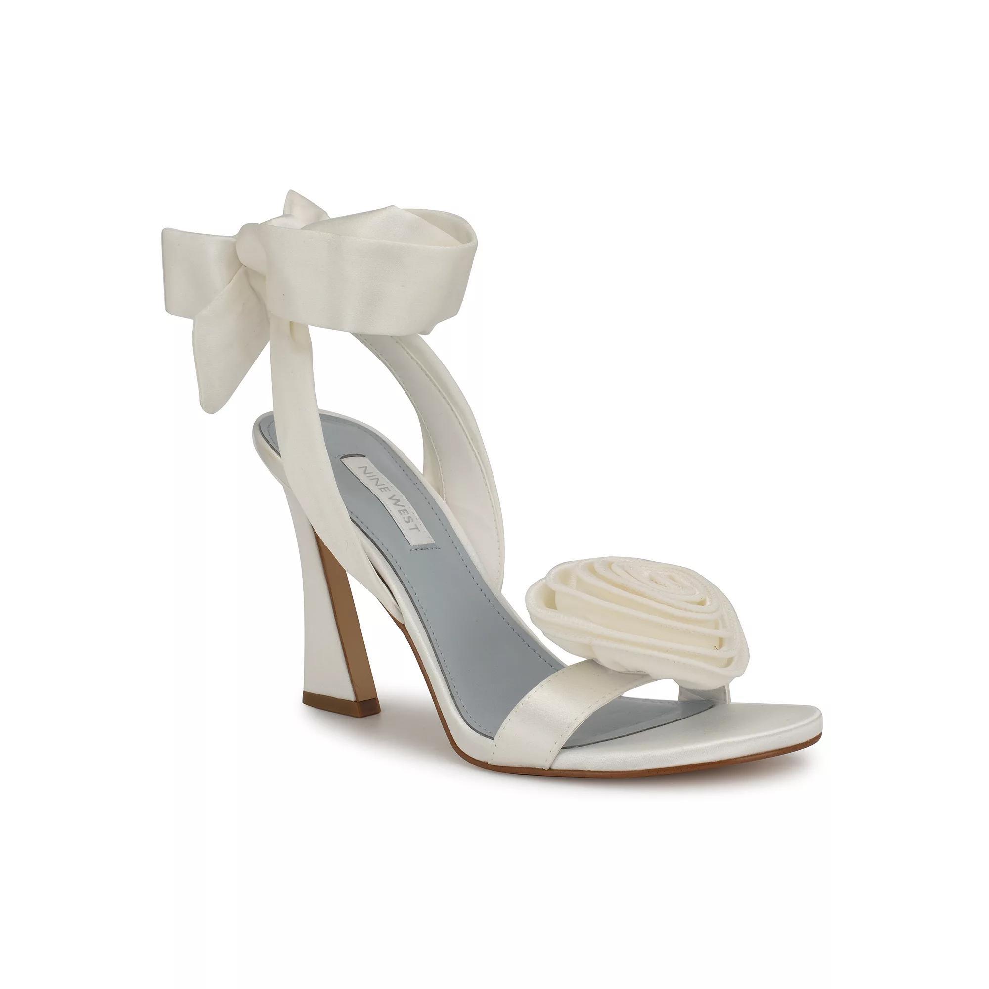 Nine West Krave Bridal Women's Dress Sandals, Size: 7.5, White Satin Product Image