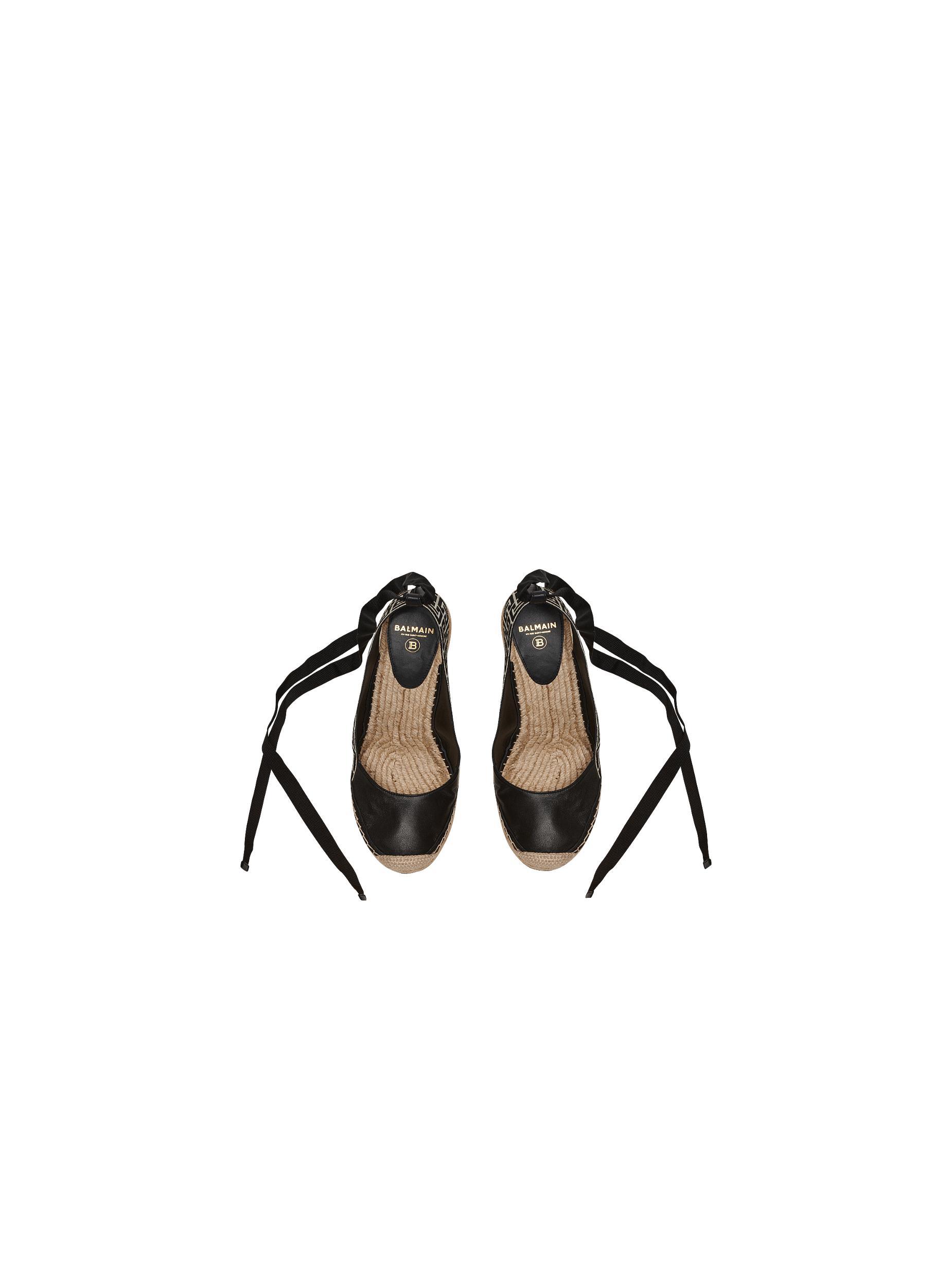 Alex monogram jacquard and leather espadrilles Product Image