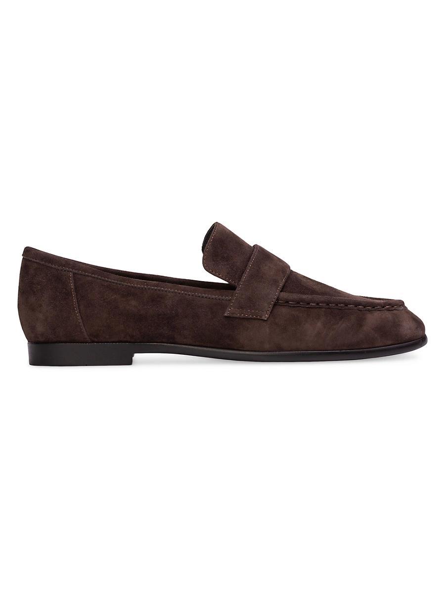 Black Suede Studio Womens Classic Loafer Flats Product Image