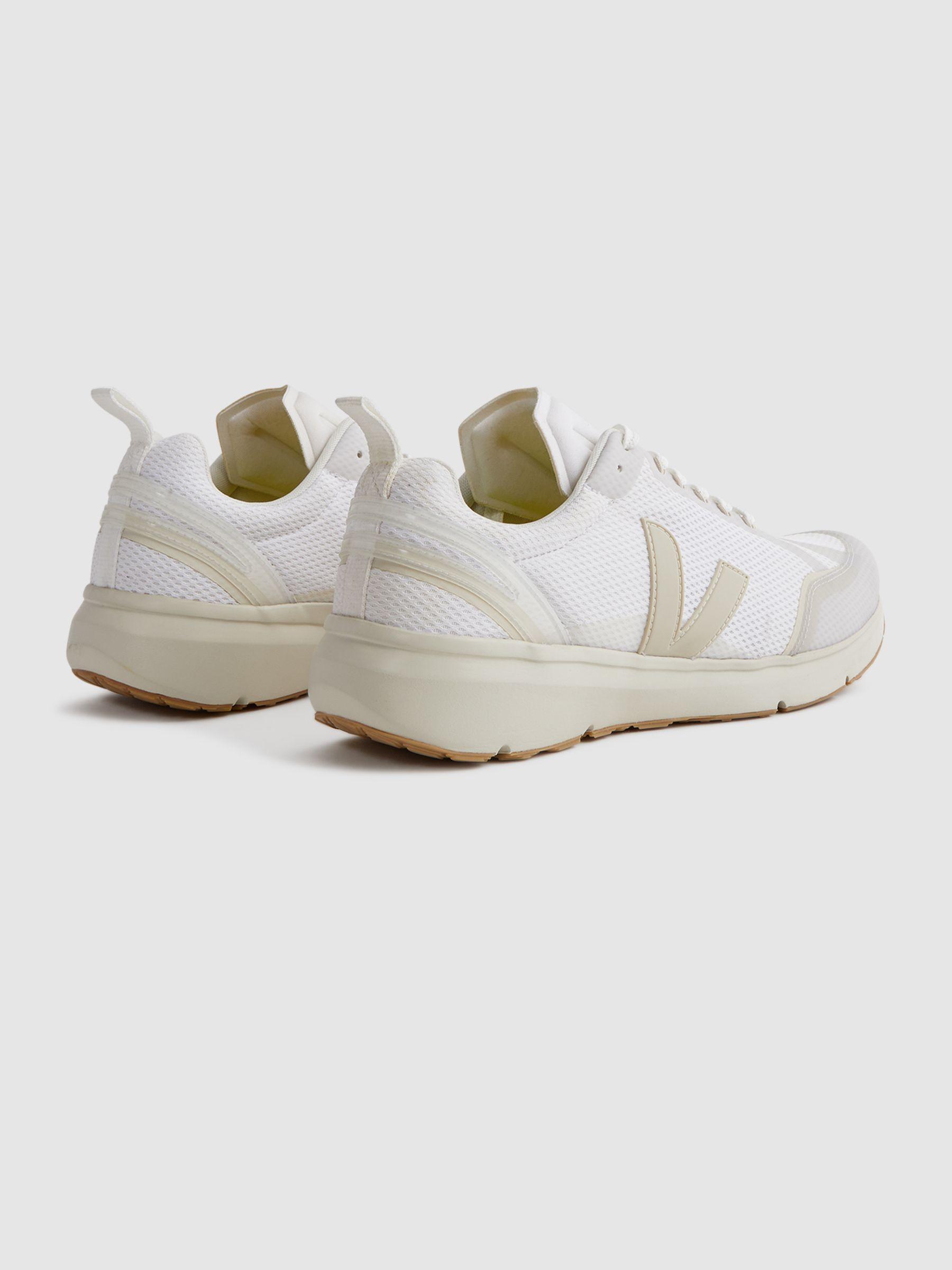 Veja Mesh Running Trainers in White Pierre Product Image