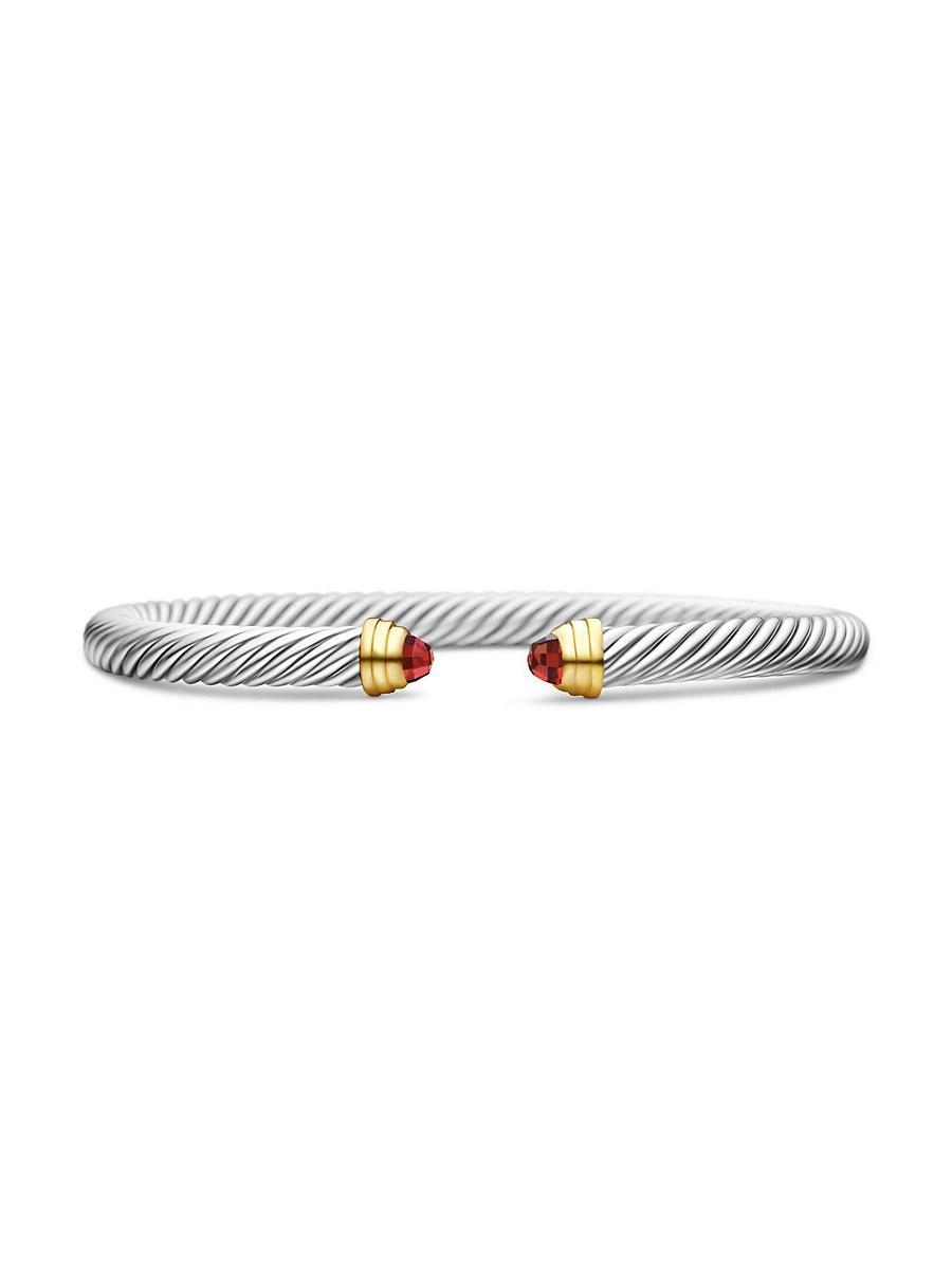 Cable Bracelet with Diamonds in Silver, 5mm Product Image