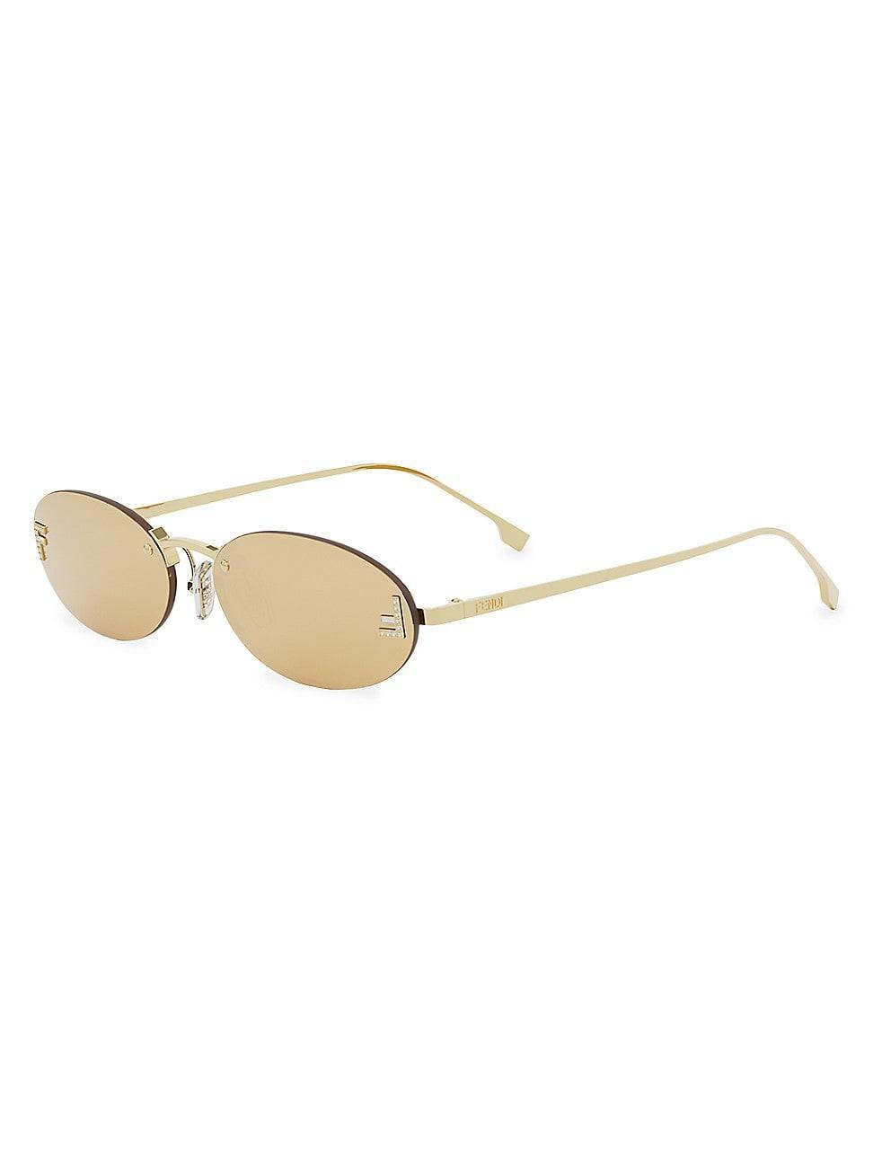 Womens First Crystal 54MM Metal Rectangular Sunglasses Product Image