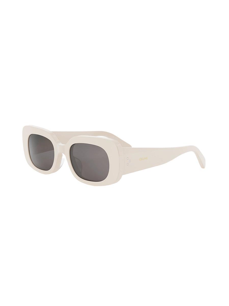 Womens Bold 3 Dots 51MM Rectangular Sunglasses Product Image