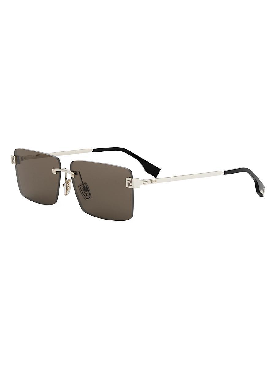Mens Fendi Sky 61MM Rectangular Sunglasses Product Image