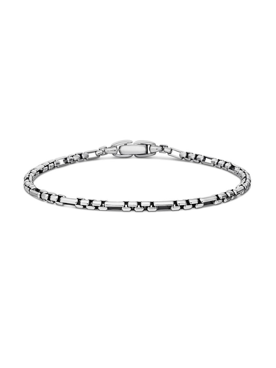Mens Open Station Box Chain Bracelet Product Image