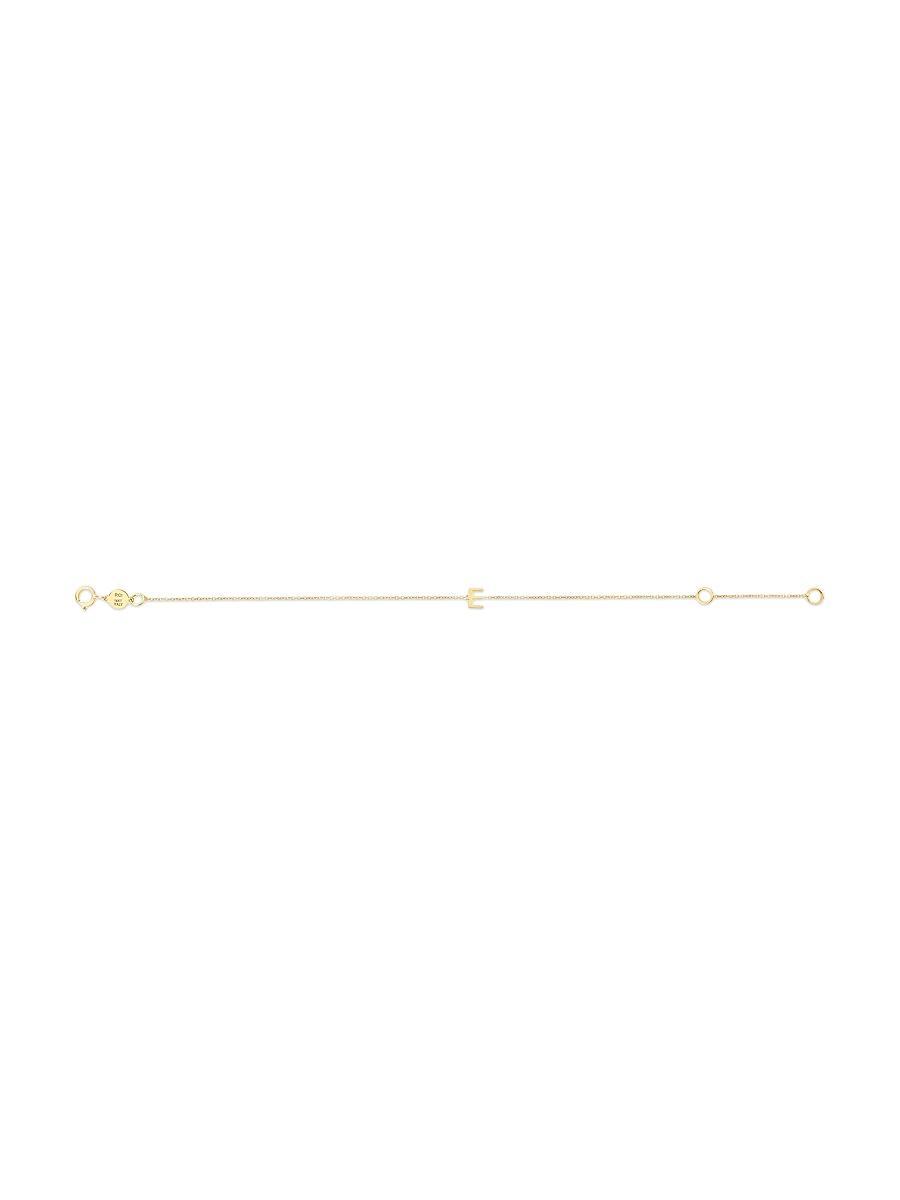 Womens 14K Yellow Gold Initial Charm Bracelet Product Image