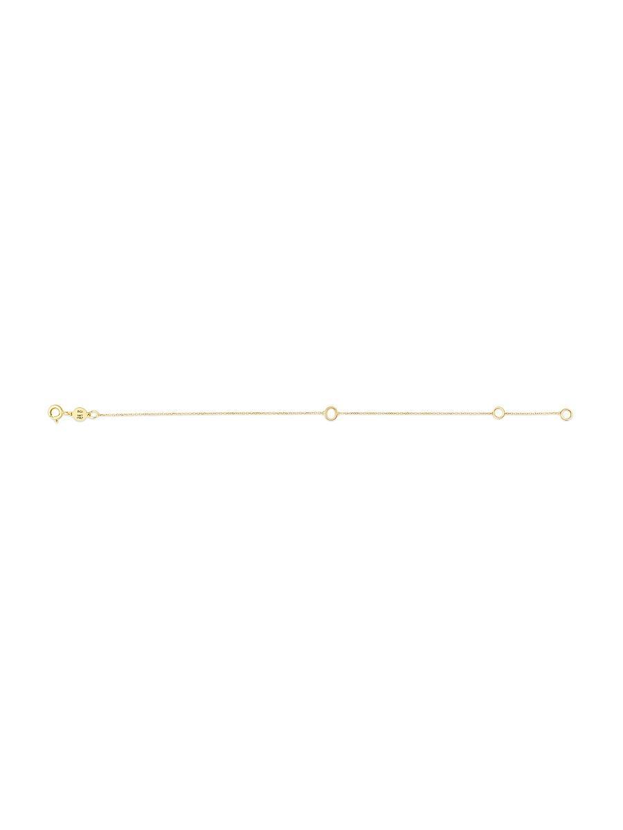 Womens 14K Yellow Gold Initial Charm Bracelet Product Image