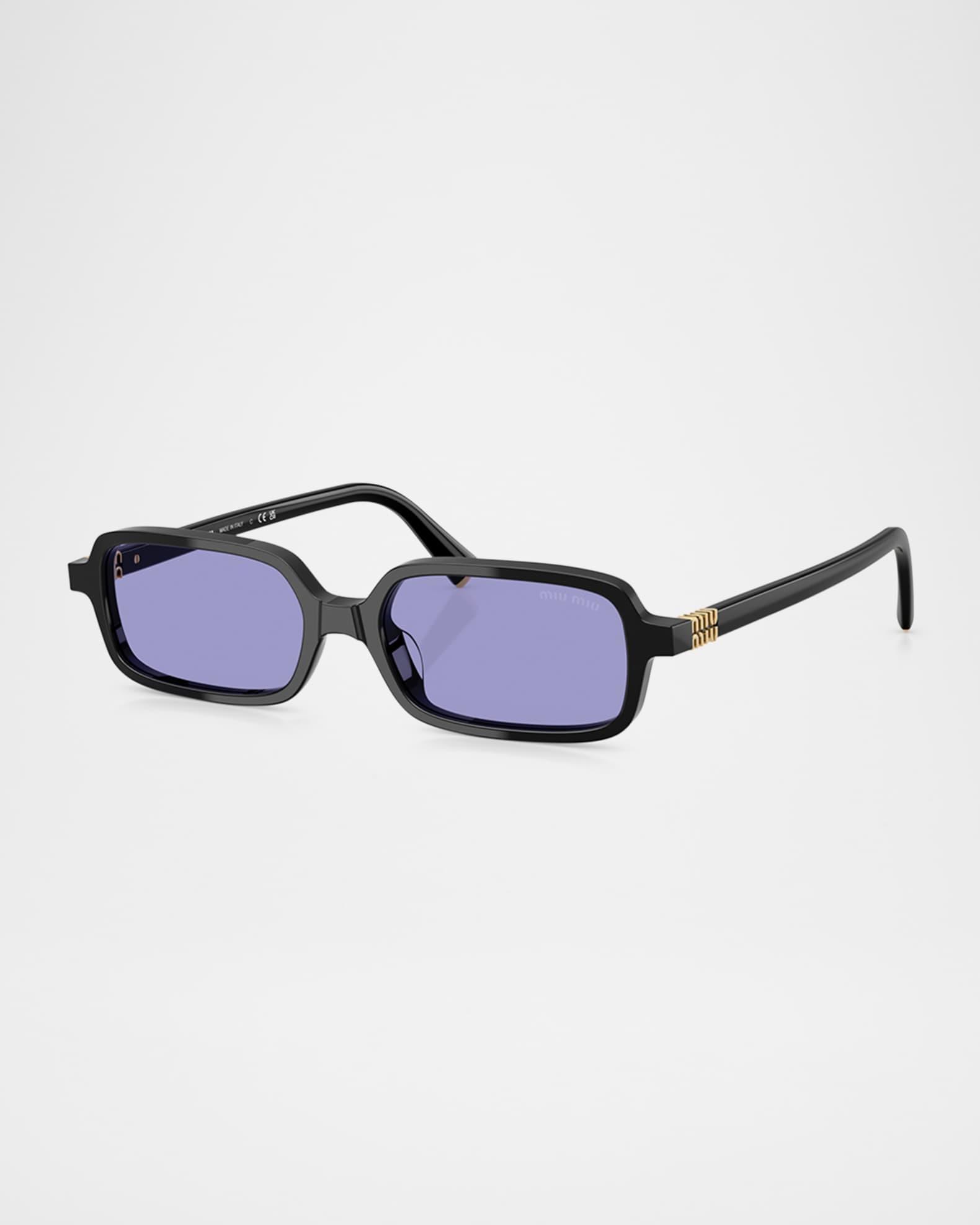 MU 11ZSF Acetate Rectangular Sunglasses Product Image
