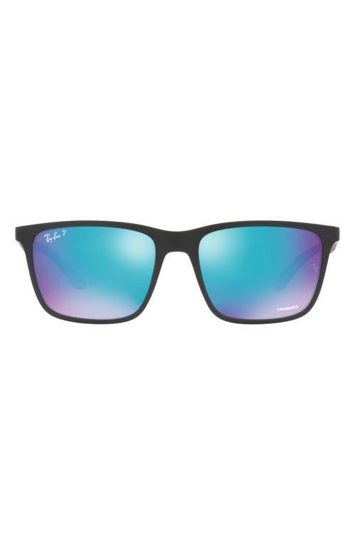Ray-Ban Rb4385 Sunglasses Frame Blue Lenses Polarized Product Image