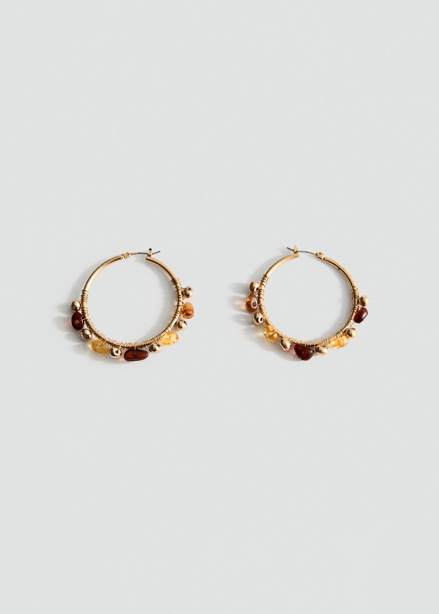 Combination bead earrings - Women | MANGO USA Product Image