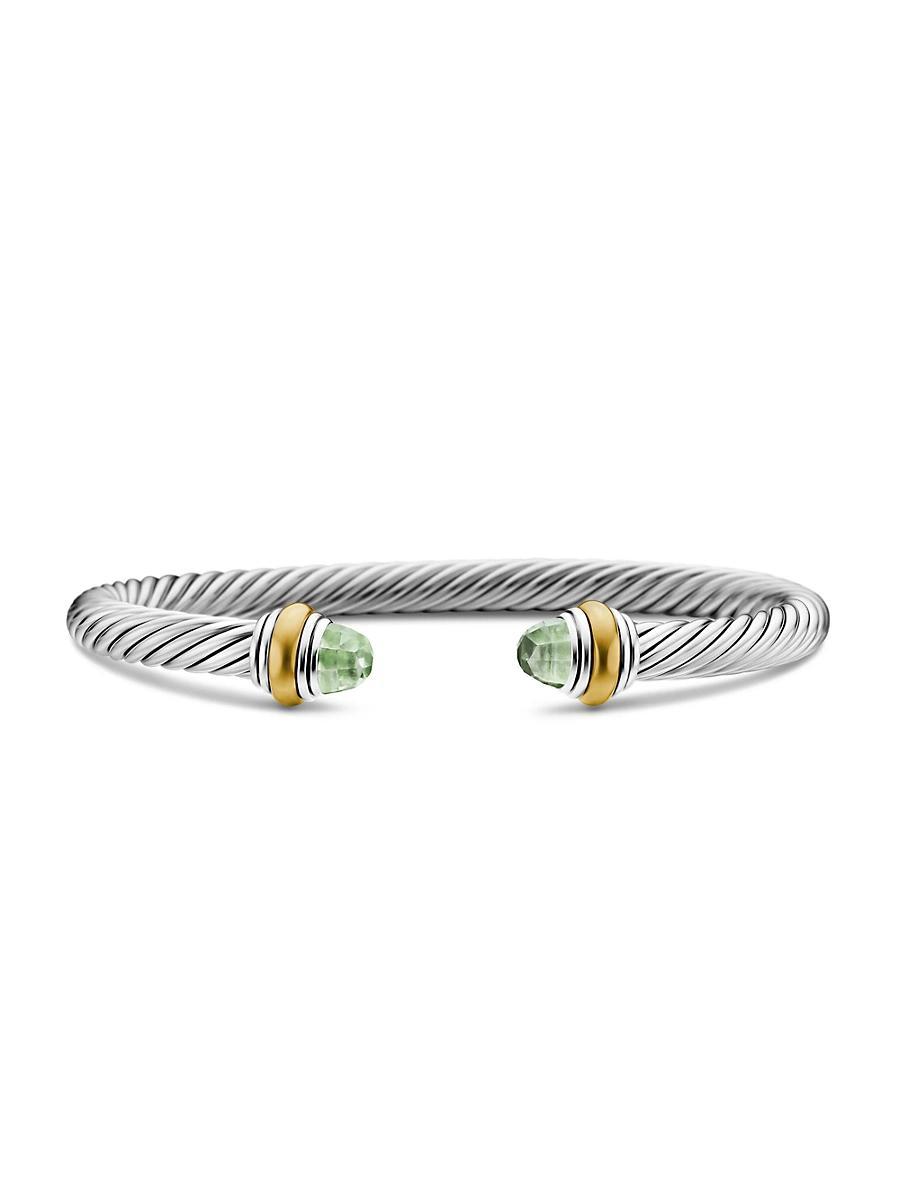 David Yurman Cable Classics Bracelet with Blue Topaz and Gold Product Image