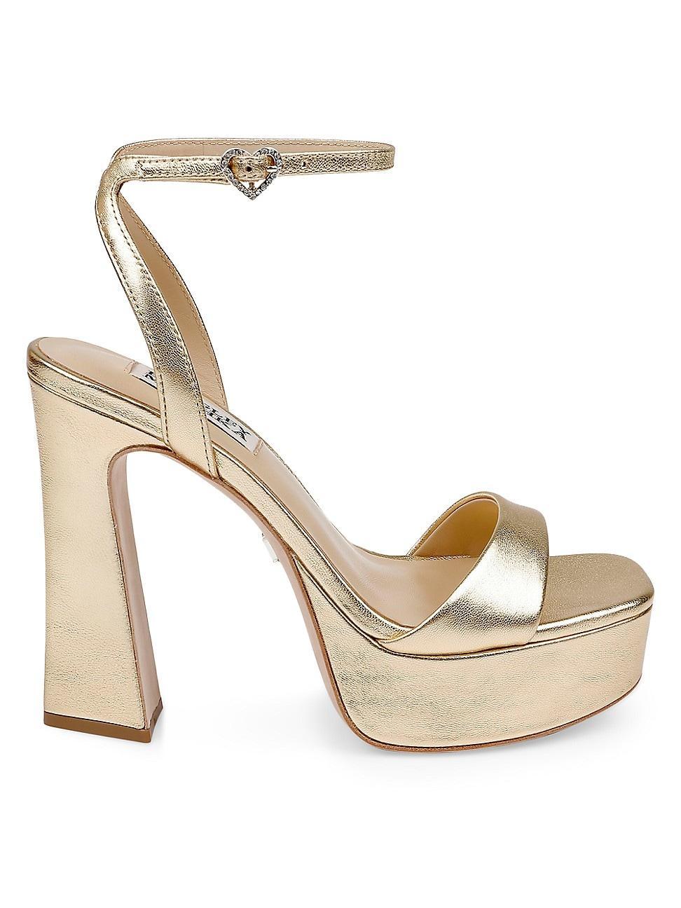 Caia Crystal Heart Platform Sandals Product Image