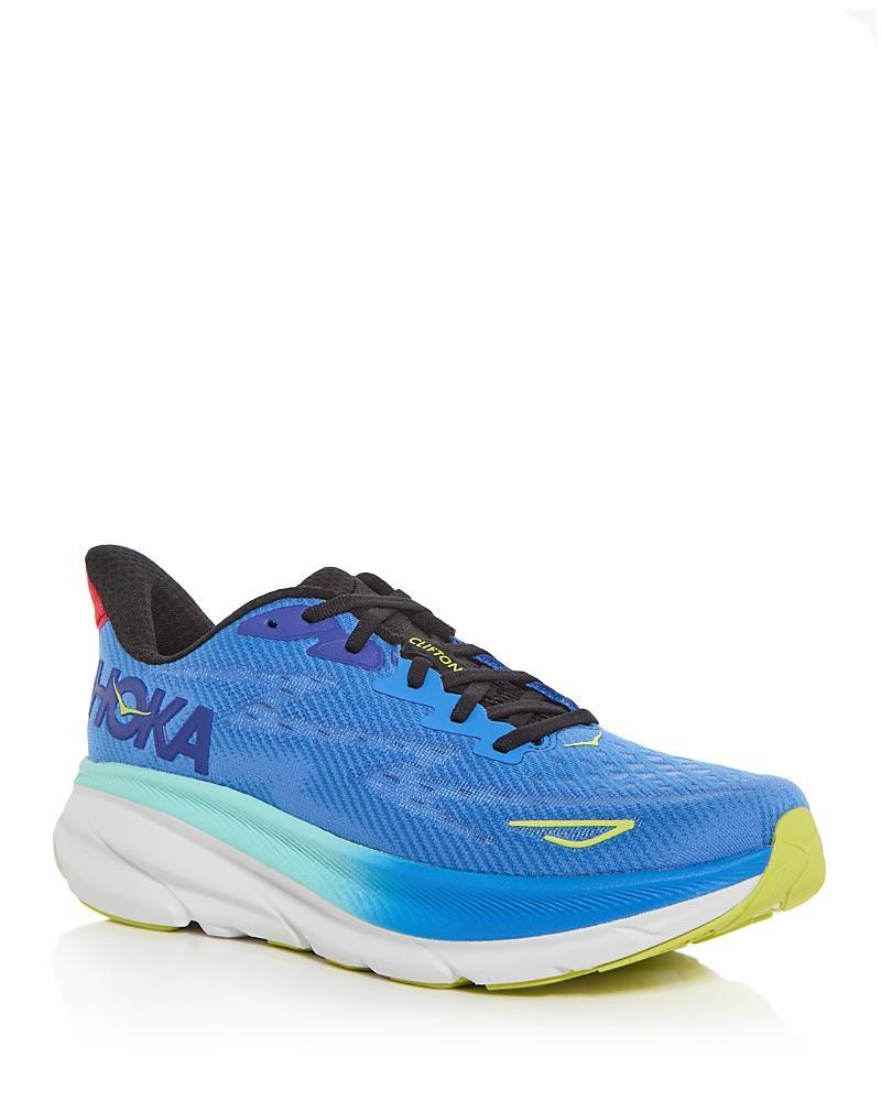 Hoka Mens Clifton 9 Running Sneakers in Ice Water Product Image
