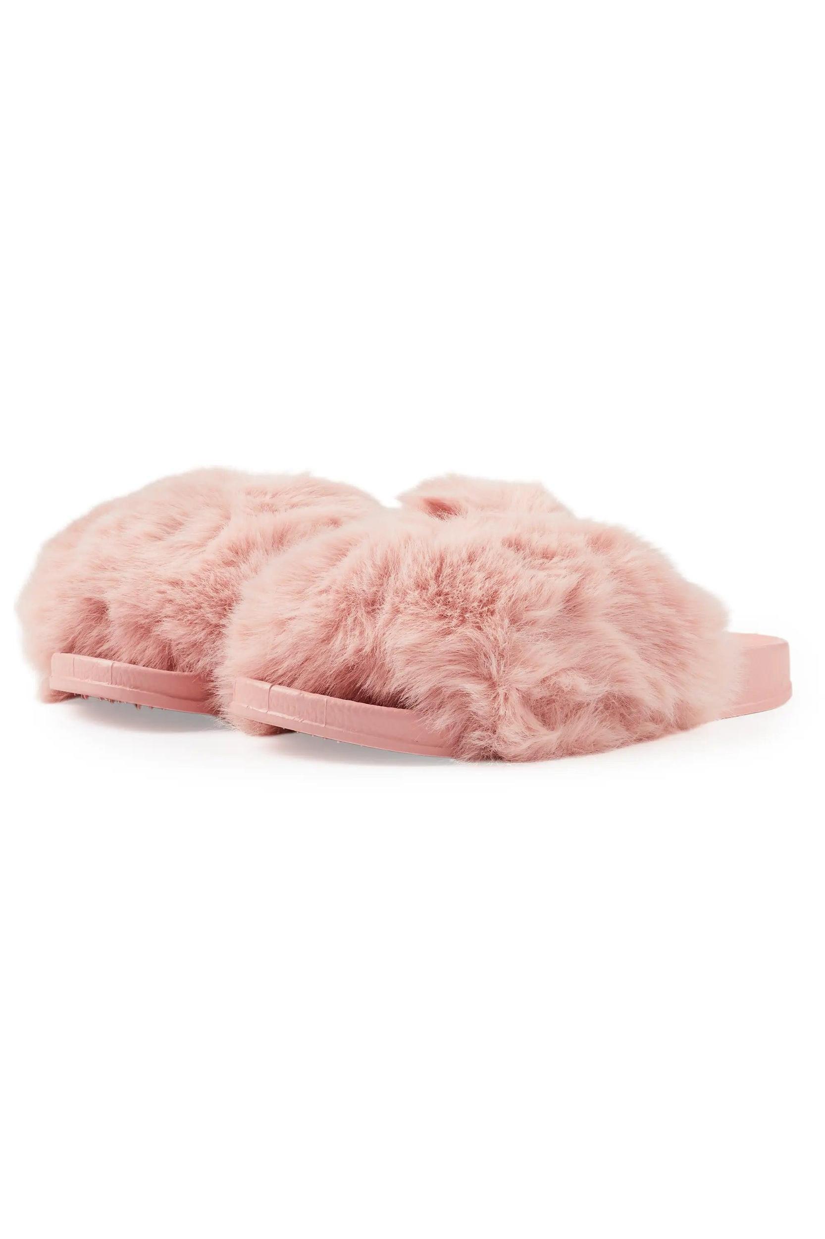 Tatyana Pink Fur Slides Female Product Image