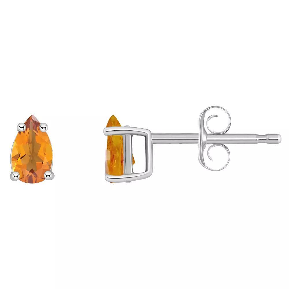 Womens Vera 14K-Yellow-Gold Vermeil & 0.06 TCW Diamond Bar Stud Earrings Product Image