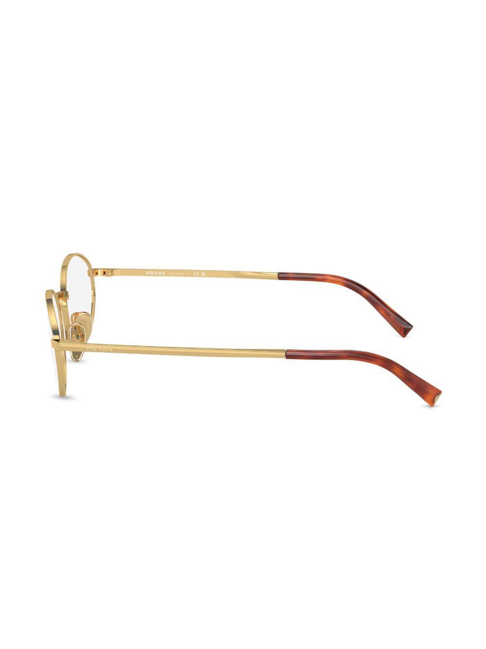 metallic oval-frame glasses Product Image