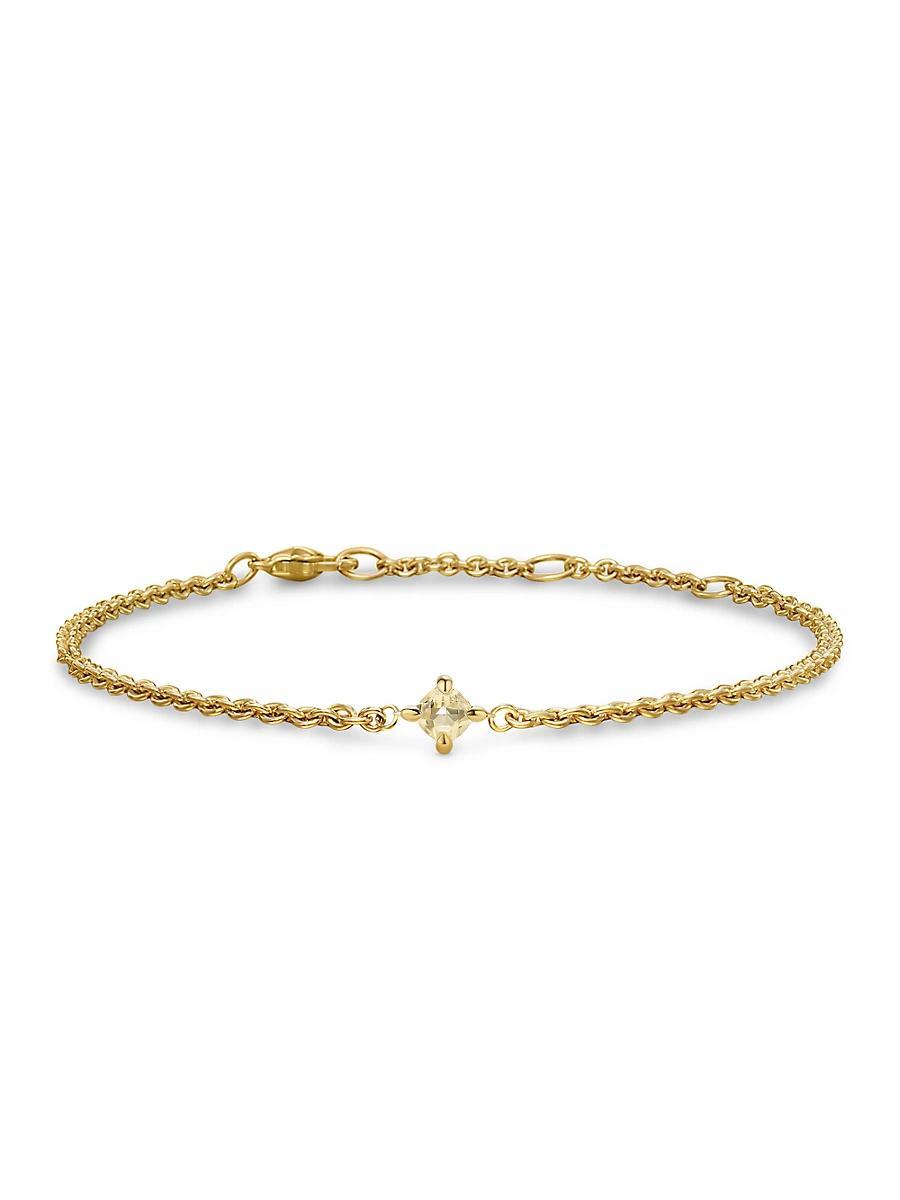 Womens Micro Chatelaine Chain Bracelet in 18K Yellow Gold Product Image