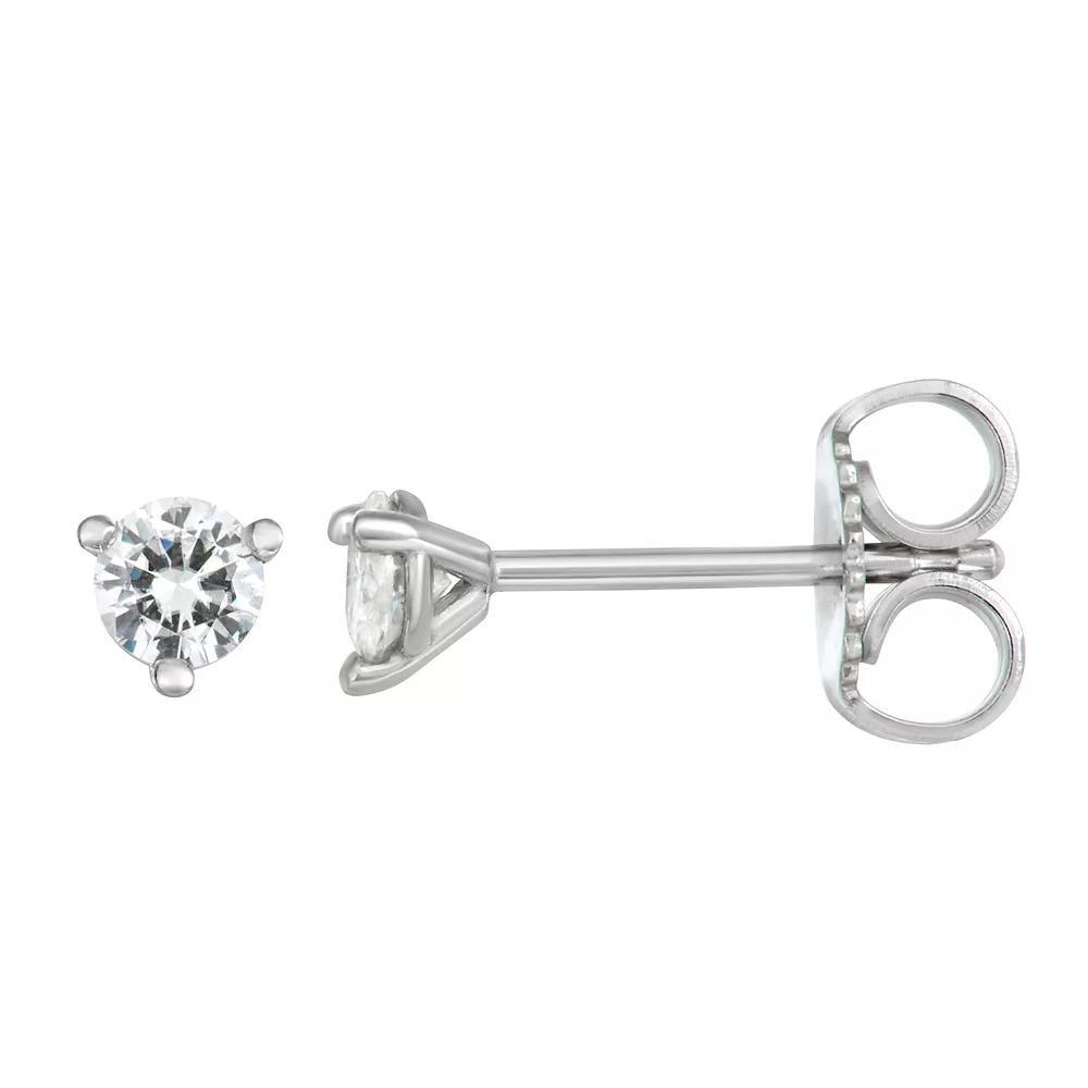 Charles & Colvard 14k White Gold 1/5 Carat T.W. Lab-Created Moissanite Martini Stud Earrings, Women's Product Image