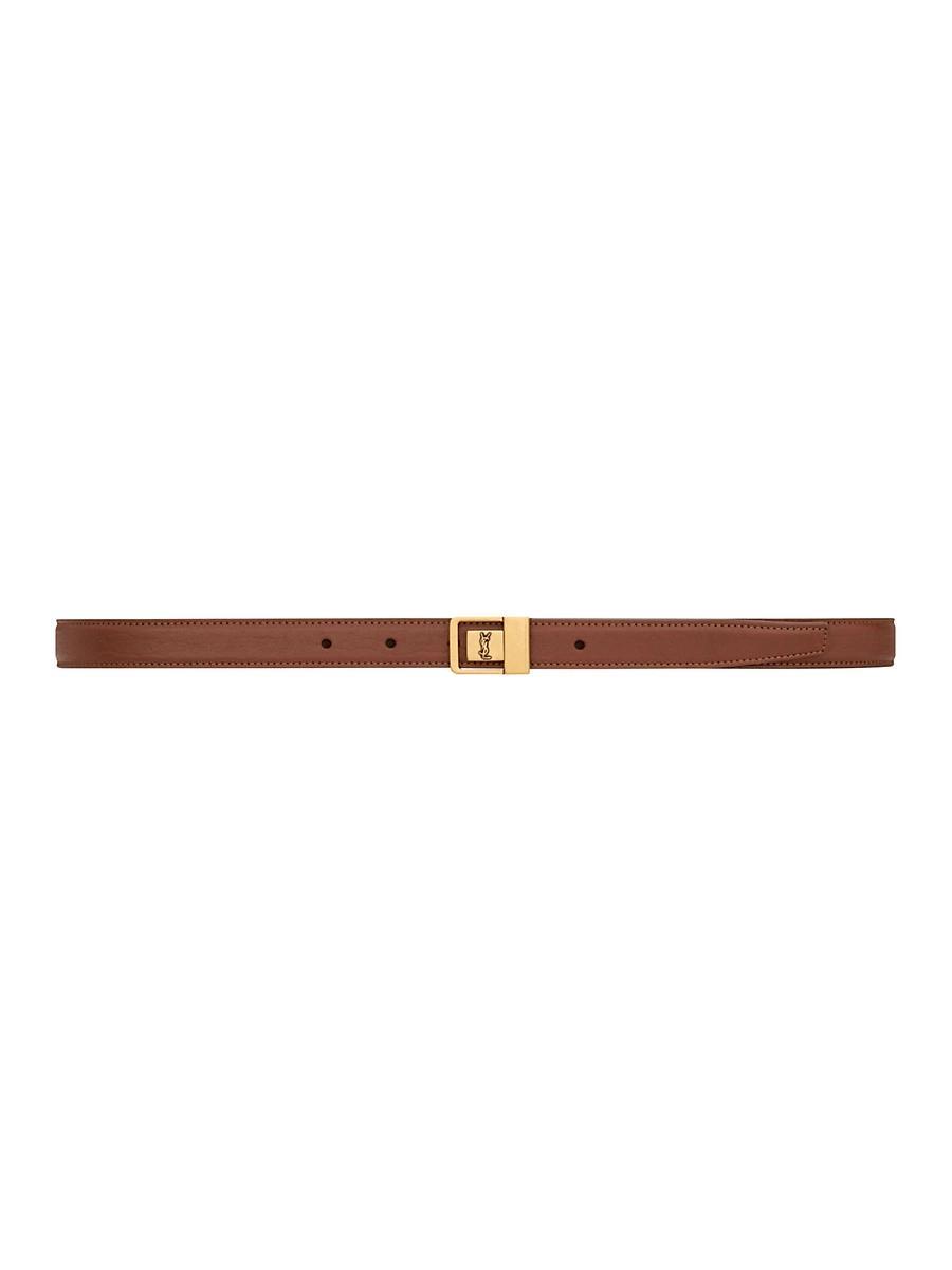 Womens LA 66 Buckle Thin Belt in Grained Lambskin Product Image
