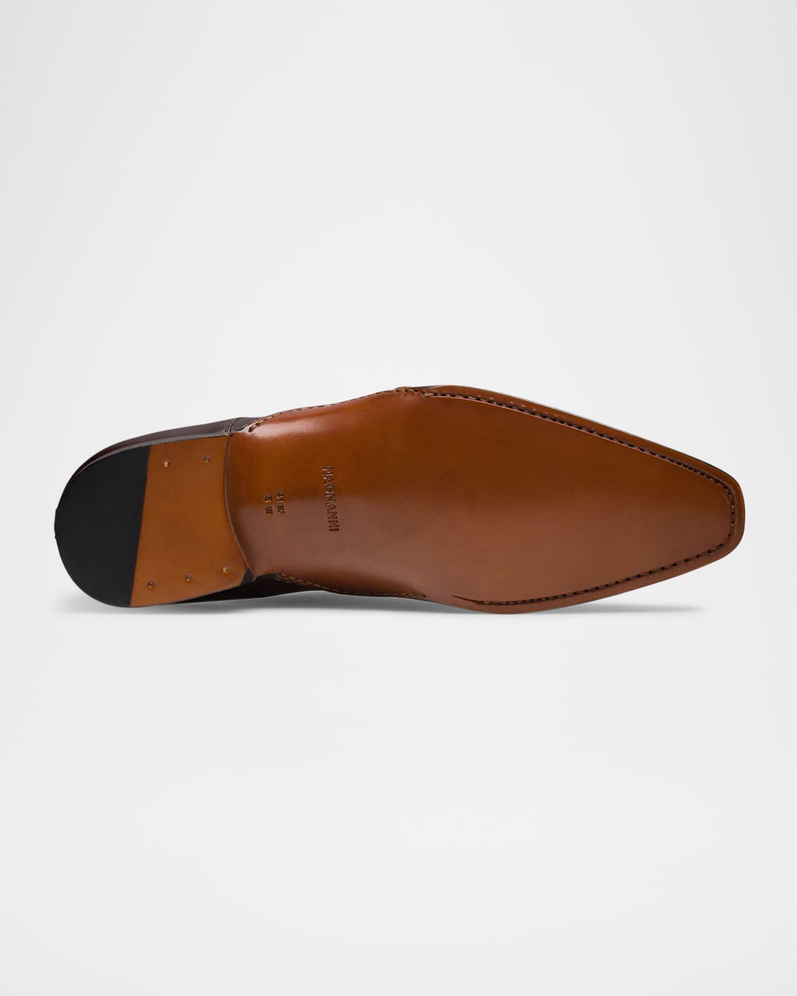 Men's Leros Leather Cap-Toe Double Monk Strap Loafers Product Image