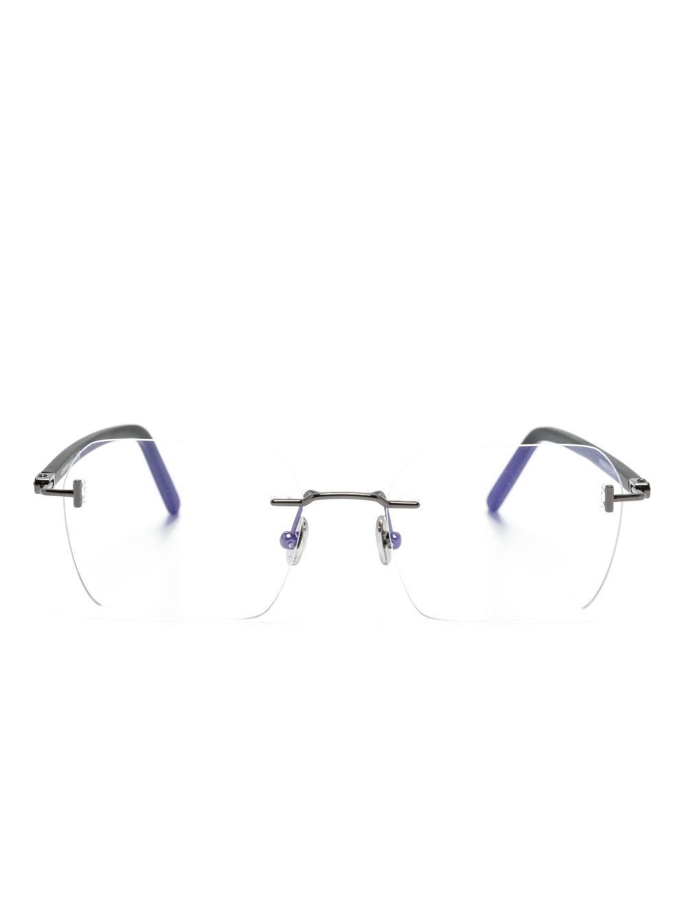 TOM FORD Rectangular Rimless Glasses In Black Product Image