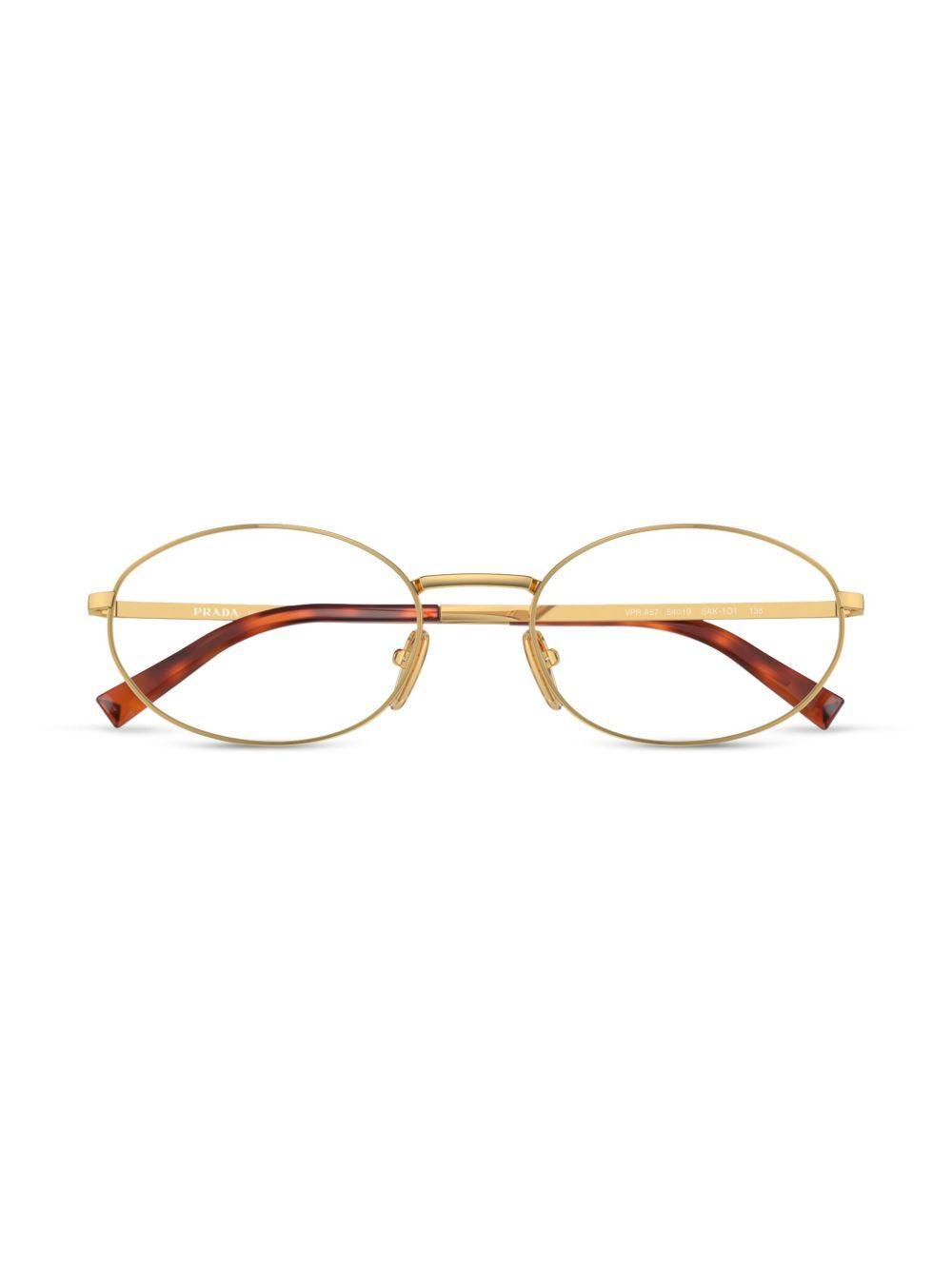metallic oval-frame glasses Product Image
