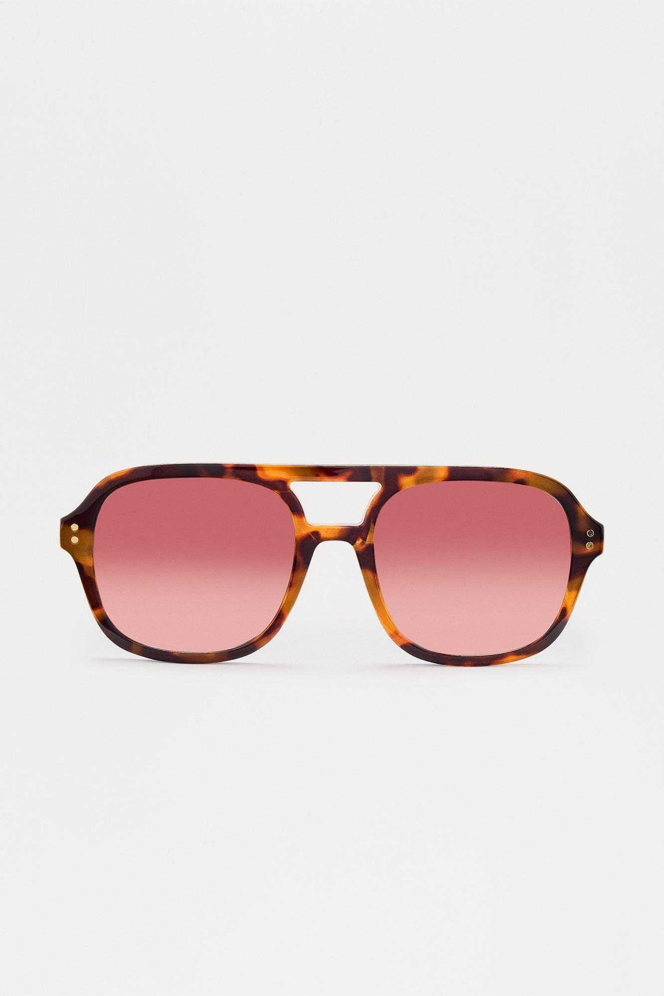 Now You See Me Aviator Sunglasses - Tortoise Product Image