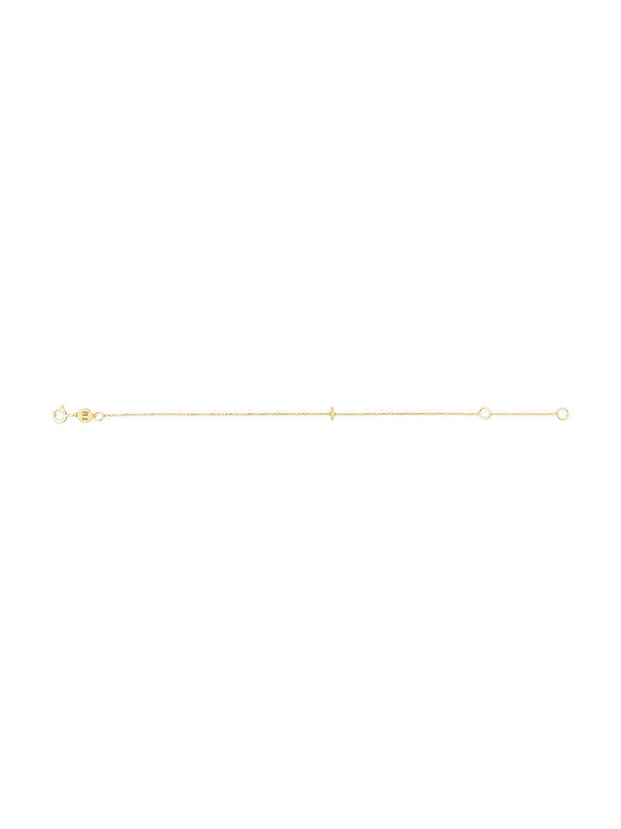 Womens 14K Yellow Gold Initial Charm Bracelet Product Image