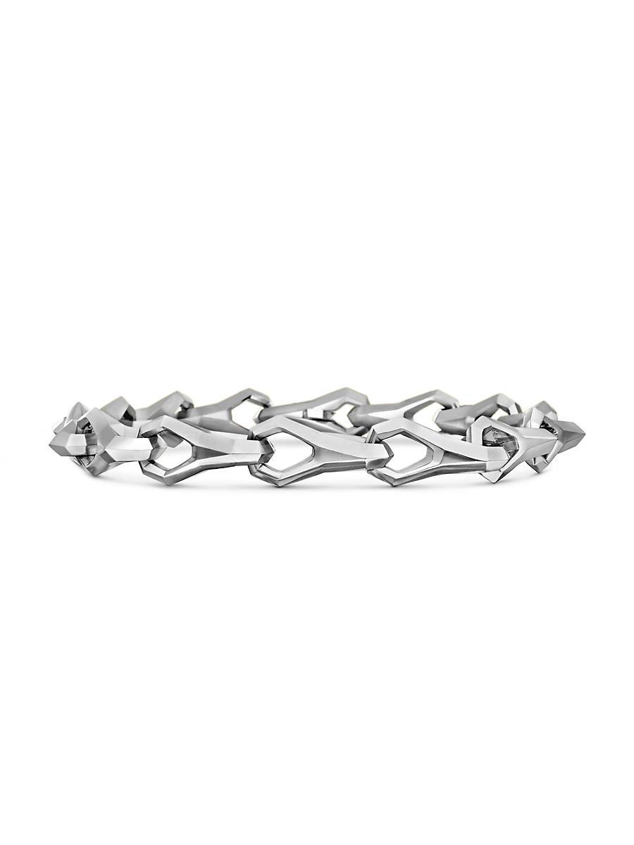 David Yurman Mens Sterling Silver Chain Angled Link Bracelet Product Image