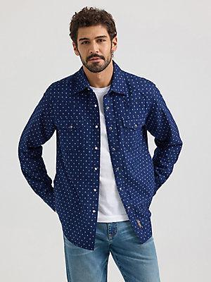 Men's Wrangler® Retro® Premium Long Sleeve Western Snap Printed Shirt in Floral T Product Image