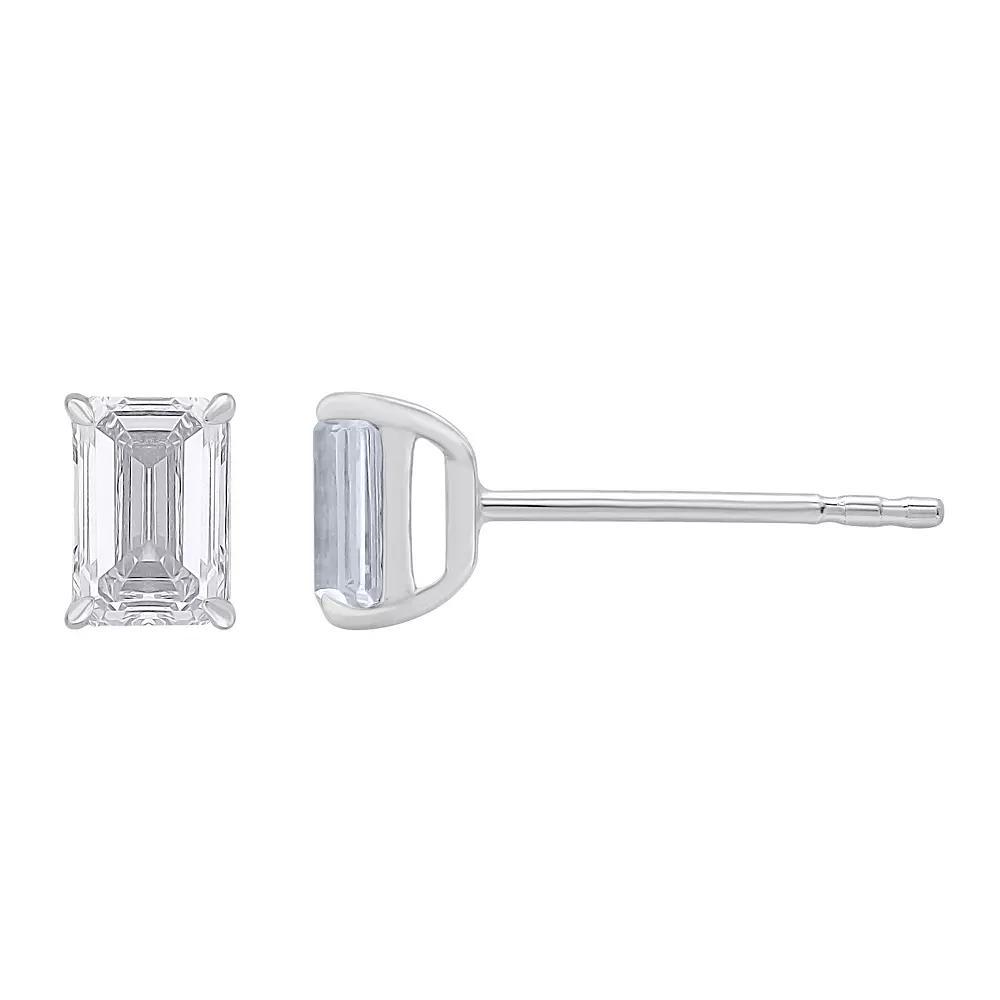 Diamond Medley 14k White Gold 1 Carat T.W. Lab-Grown Diamond Stud Earrings, Women's, 14k Whgold Product Image