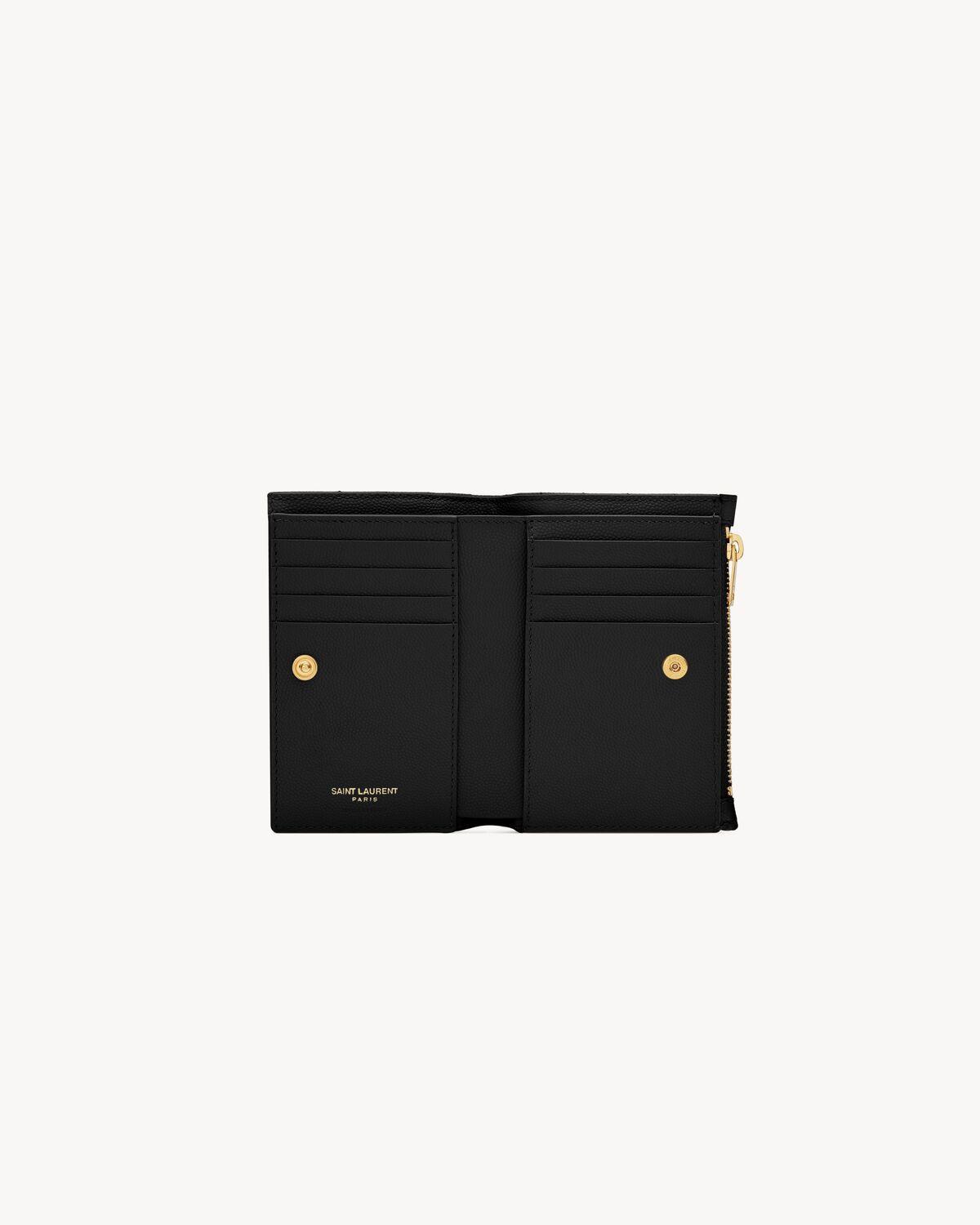 cassandre matelassé fragments bi-fold wallet in grain de poudre leather Product Image